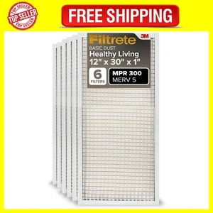 12x30x1 Air Filter, MPR 300, MERV 5, Clean Living Basic Dust 3-Month Pleated ... - Picture 1 of 10