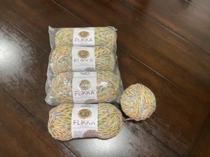 5 Löwen Marke Flikka Garn eingestellt Dill Pickle 4 neu eine knäuelig - Bild 1 von 4