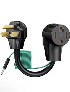 4 Prong To 3 Prong Dryer Plug Adapter Cord Nema 10-30P Male to 14-30R Female - Picture 1 of 5