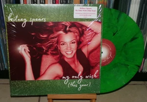 BRITNEY SPEARS MY ONLY WISH THIS YEAR GREEN ONE SIDED MARBLE 12 INCH RECORD - Picture 1 of 14