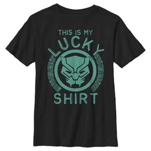 Boy's Marvel St. Patrick's Day Black Panther Lucky Shirt T-Shirt - Picture 1 of 17