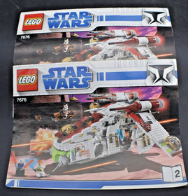 Lego Star Wars Republic Gunship 7676 PLANS *COMPLETE*