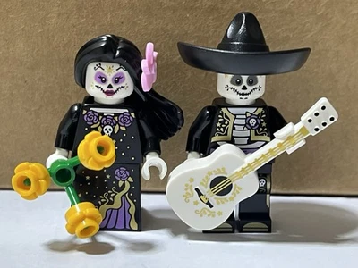 NEW LEGO Mariachi Skeleton La Catrina Duo Minifigure Halloween BAM Costume - Image 1 of 2
