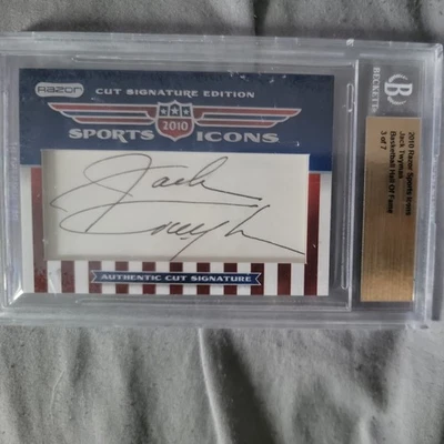2010 Razor Sports Icons JACK TWYMAN Basketball Hall of Fame Cut Signature 3 of 7 - Image 1 of 2