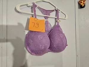 Victoria Secret lila BH Frontverschluss Größe 36ddd Spitze Push Up - Bild 1 von 9