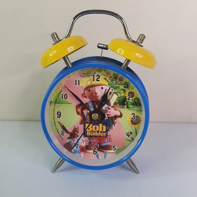 Bob The Builder Project Build Twin Bell Alarm Clock 2007 Retro Style Works Fine - Image 1 of 4