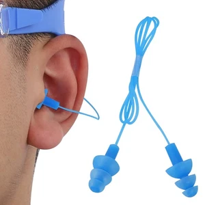 Wasserdichter Weicher Silikon-Ohrstöpsel Mit Kabel Zum Schutz Vor Lärm Bei 4U6S - Bild 1 von 9