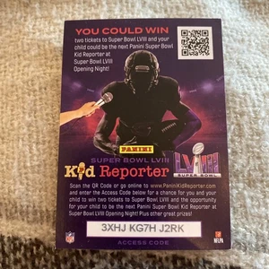 Panini Super Bowl 53 Kid Reporter Card 2023 NFL Super Bowl LVIII - Picture 1 of 2