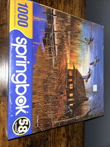 Duck Lodge 1000 PIECE JIGSAW PUZZLE by SPRINGBOK ~ NEW & SEALED Hunting - Picture 1 of 2