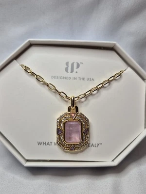 Collar Bomb Party "Dreamt In Windchimes" púrpura kuncita en baño de oro  Foto 1 de 3