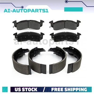 Kit de pastillas de freno delanteras y zapatas de freno de tambor traseras para Chevrolet G10 1976-1995 Foto 1 de 4