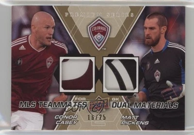 2012 MLS Teammates Dual Materials Premium Series /25 Conor Casey Matt Pickens - Image 1 of 2