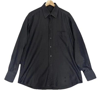 Gucci Button Down Shirt Mens 41/16 Gray Fitted Dress Top 100% Cotton - Image 1 of 4