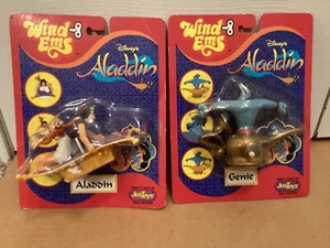 2 UNOPENED Disney’s Aladdin Wind Ems: Aladdin & Genie - Made in China - Picture 1 of 8