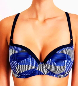 AUBADE SOUPIR DES MERS GEOMETRIC PRINT BIKINI 2 PIECE SWIMSUIT 32C NWT MSRP $129 - Picture 1 of 4