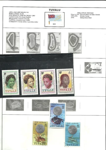 7 Tuvalu stamps Cover