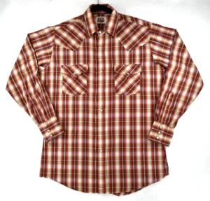 VTG y2k Ely Cattleman Fancy Western Gold Silver Threaded Cowboy Shirt Mens Sz M - Picture 1 of 14