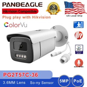 Vikylin Hik Compatible 5MP ColorVu Security IP Camera PoE F1.0 3.6mm - Picture 1 of 16