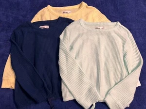 3- Epic Threads Girls Size 5 Soft Knit Pull Over Top Navy, Green, Yellow NWT - Picture 1 of 3
