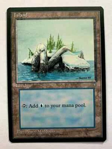 ISLAND (VERSION C) Ice Age 1995 Magic The Gathering MTG Land Heavily Played - Bild 1 von 2
