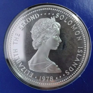 Soloman Islands, 5 Dollars 1978, Krönungsjubiläum, Sterling Münze - Bild 1 von 4