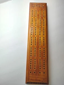 Vintage Handmade Cribbage Game Board Upper Peninsula Mi 91424GS1D GABE Friedman - Picture 1 of 7