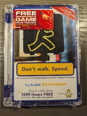 AOL CD-ROM version 9.0 Optimized - Spider-Man 2 - Hard Case - Vintage & Sealed - Image 1 of 4