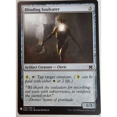 MTG Magic The Gathering Blinding Souleater MM2 Artifact Creature Cleric Card 202 - Image 1 of 2