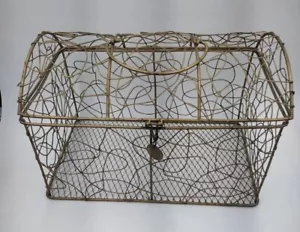 Wire Basket hinged lid 7.75”H X 12”L X 7”w - Picture 1 of 10