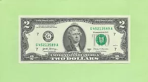 2017A ..UNCIRC 2 $ G 4521 3589 A .... 2017A 2 $ G-A NICE NOTE FRN - Bild 1 von 2
