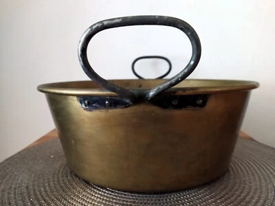 Messingschüssel Marmeladenkocher Schale 24 cm alt 20-40er Jahre - Bild 1 von 3