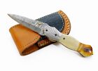 Handmade custom hunting skinning Pocket Folding Knives With Bone Handle (GK-221)
