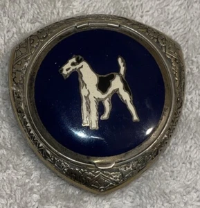 Vtg 1930’s Evans Terrier Makeup Compact w/ Tap Swift Powder Release Guilloche - Picture 1 of 5