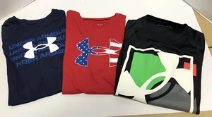 3 Under Armour Loose Boys Youth Large Short Sleeve T-Shirt - Picture 1 of 7