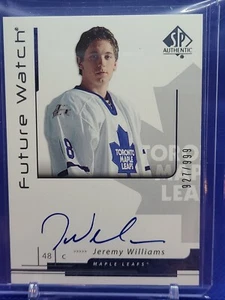 2006-07 SP AUTHENTIC #204 JEREMY WILLIAMS FUTURE WATCH AUTOGRAPHED RC/999 - Picture 1 of 1