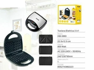 PIASTRA ELETTRICA DA CUCINA TOSTAPANE TOAST SANDWICH 800W HM-5860 - Imagen 1 de 1