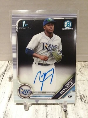 2019 Bowman Chrome 1st Moises Gomez Base Auto Rays HOT ROOKIE RC Autograph C2 - Image 1 of 2