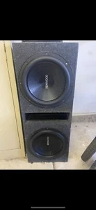 Car Audio Dual 12” Vented Subwoofer Stereo Sub Box Kenwood Speaker - Picture 1 of 4