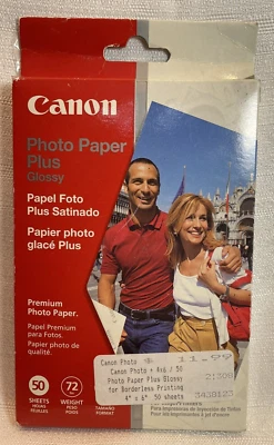 Papel fotográfico Canon Photo Plus brillante 4x6 PP101 50 hojas NUEVO para impresora de inyección de tinta Foto 1 de 4