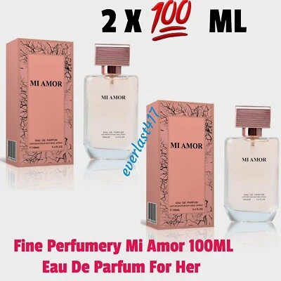 Fine Mi Amor Eau de Parfum Natural Spray For Her 2x 100ml Long-lasting fragrance - Image 1 of 4