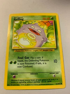Pokemon Koffing, 51/102 Basic Card 1999 Wizards, Additional Cards Ship FREE - Picture 1 of 12