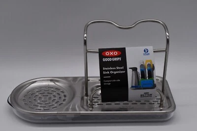 NUEVO OXO Softworks Organizador de Fregadero de Acero Inoxidable Compacto Almacenamiento Lateral del Fregadero Foto 1 de 3