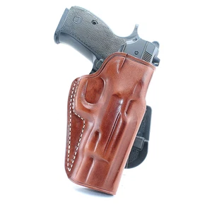 Leather OWB Paddle Holster Custom Fit, CZ SP-01 Shadow 9mm 4.7'' Barrel #1310# - Picture 1 of 6
