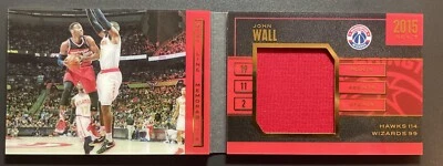 2015-16 Preferred Stat Line Memorabilia Booklet John Wall GU Patch /149 - Image 1 of 2