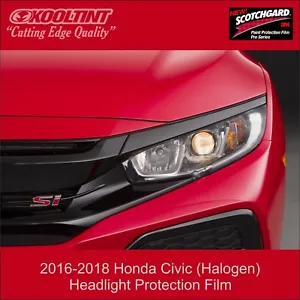 Headlight Protection Film by 3M for the 2016-2019 Honda Civic (Halogen Lights) - Picture 1 of 3
