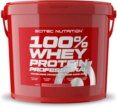 Scitec Nutrition 100% Whey Protein Professional - Palmölfrei, 5 kg, Erdbeere - Bild 1 von 4