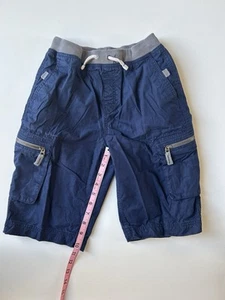 Hanna Andersson Cargo Shorts Boys Size 150 (12) Navy Pull-on. - Picture 1 of 2
