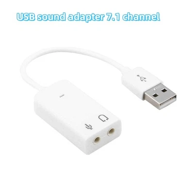 USB 2.0 to 3.5mm mic headphone Jack Stereo Headset 3D Sound Card Audio Adapter - Image 1 of 4