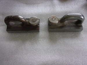 Genoa Car  1 1/4" Track High Quality nickel bronze Sailboat matching pair - Bild 1 von 4
