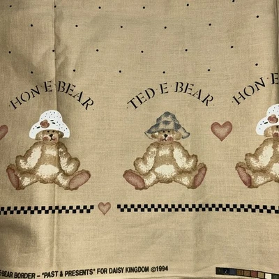 De colección 1994 Daisy Kingdom TED-E-BEAR Borde Tostado Tela Algodón 44" X BTY, 7141 Foto 1 de 4